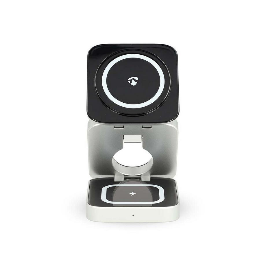 Nedis  Chargeur sans fil | 3 en 1 | 2,5 / 5 / 15 W | Indicateur LED d'utilisation | Câble inclus | USB-A / USB-C™ | 1,50 m 