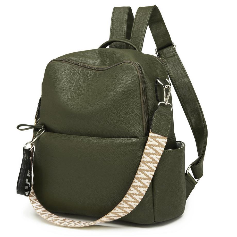 Only-bags.store Kleiner 2-in-1 PU Leder Rucksack Umhängetasche Diebstahlsicherer Tagesrucksack  