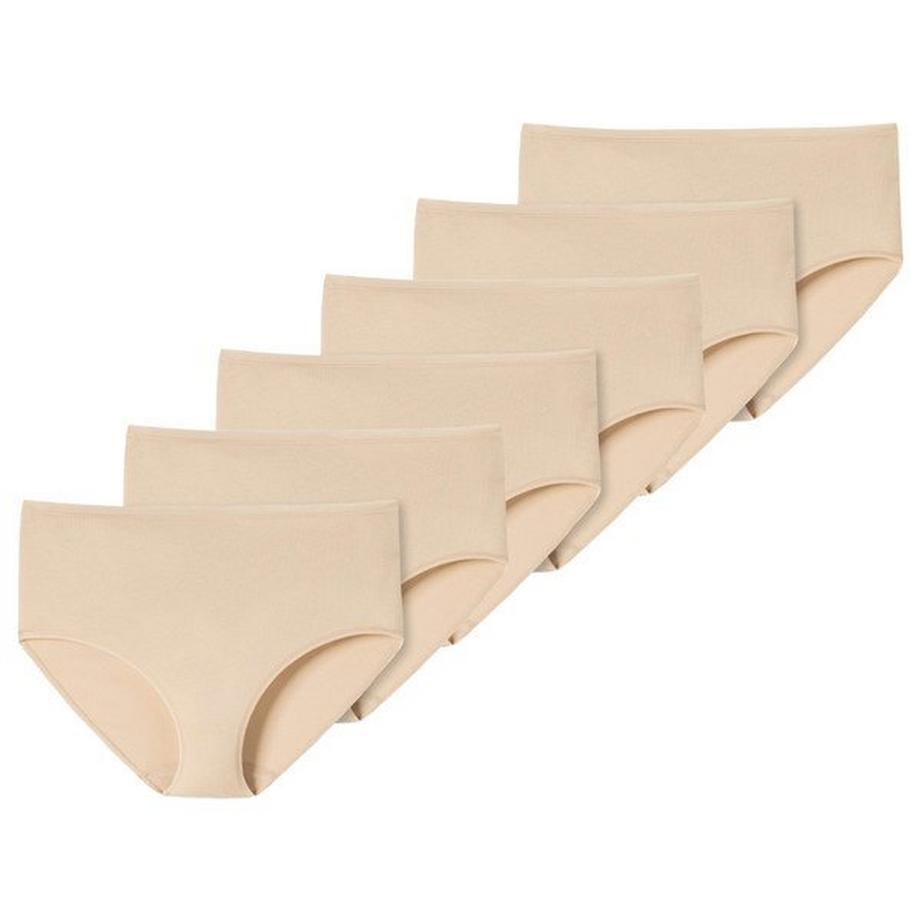 Schiesser Lot de 6 Culottes Midi Coton Bio  