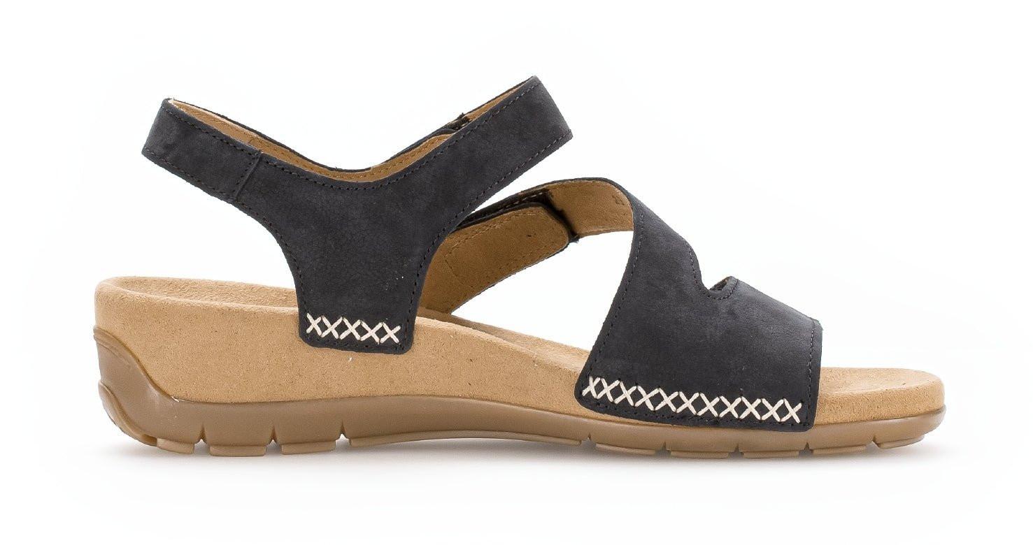 Image of Nubuk Sandale Damen Blau 40