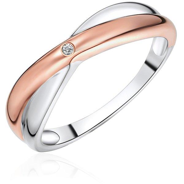 Image of Diamant-ring Damen Silber 52