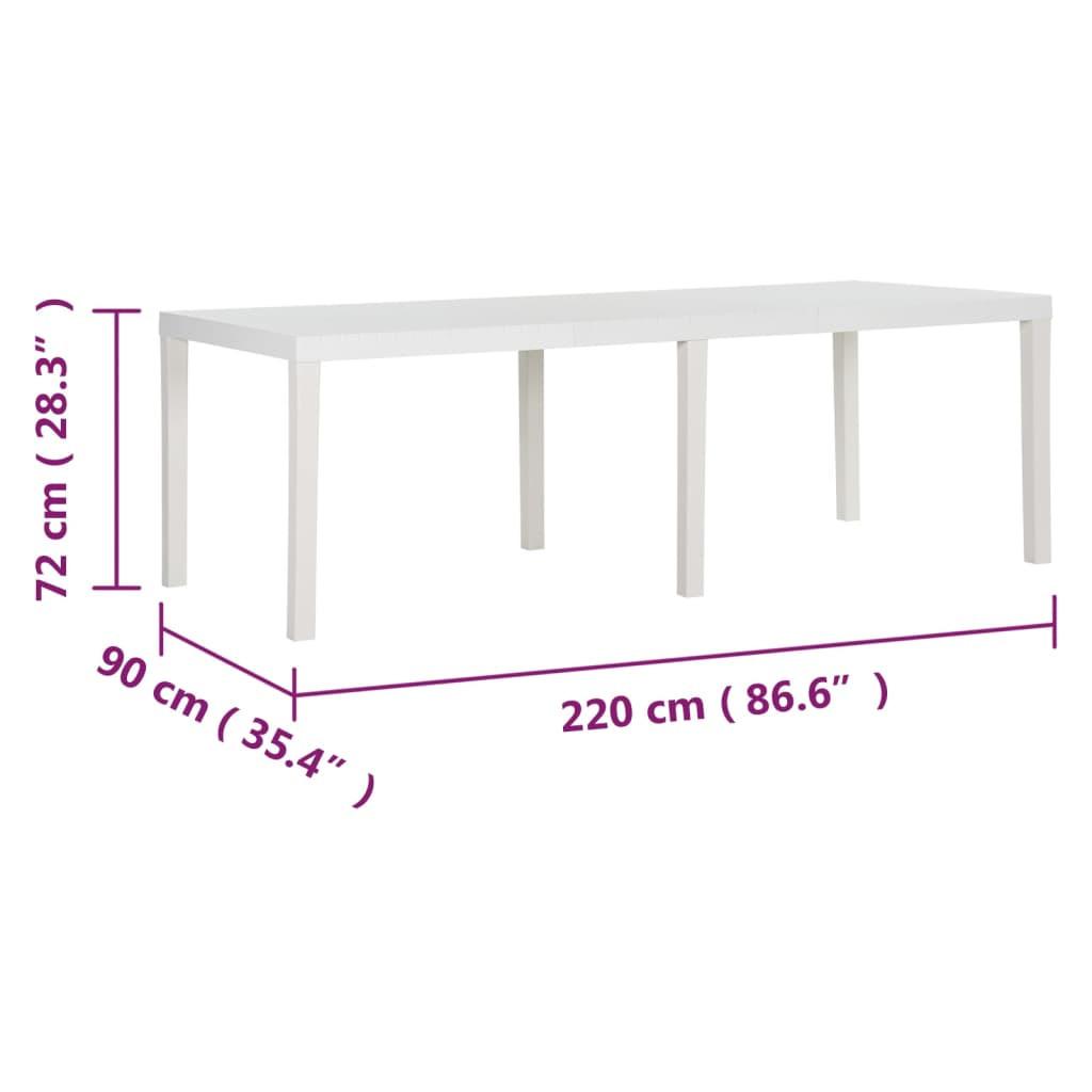 VidaXL Table de jardin polypropylène  