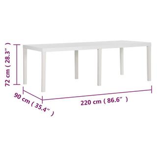 VidaXL Table de jardin polypropylène  