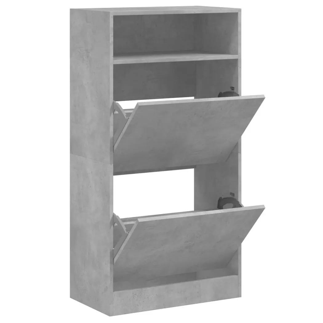 VidaXL - Armoire à chaussures bois d'ingénierie, One Size, Gris