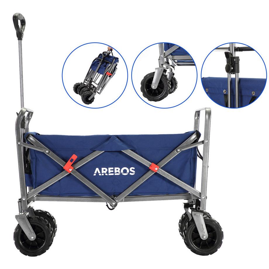 Arebos  Chariot à main | Chariot de transport | Jusqu'à 100 kg | Pliable 