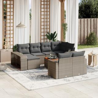 VidaXL set divano da giardino Polirattan  