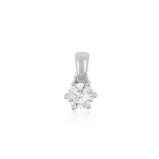 MUAU Schmuck  Anhänger Weissgold 750 6-Griff-Fassung Diamant 0.30ct. 