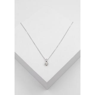 MUAU Schmuck  Anhänger Weissgold 750 6-Griff-Fassung Diamant 0.30ct. 