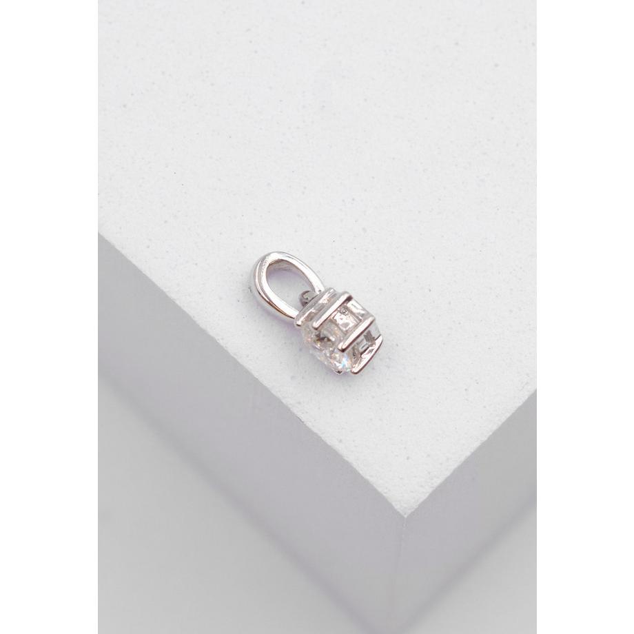 MUAU Schmuck  Anhänger Weissgold 750 6-Griff-Fassung Diamant 0.30ct. 
