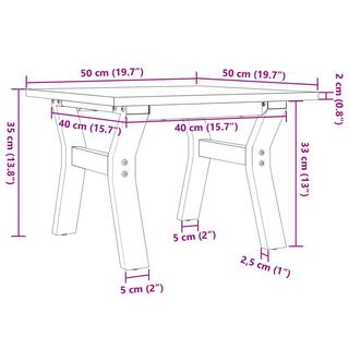 VidaXL tavolino da salotto Legno di pino  