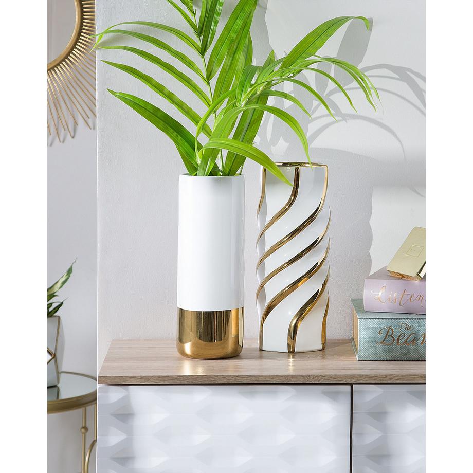 Beliani Vaso da fiori en Gres porcellanato  GELIDA  