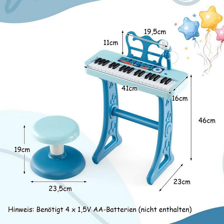 Northix  Set di tastiera per bambini a 37 tasti 