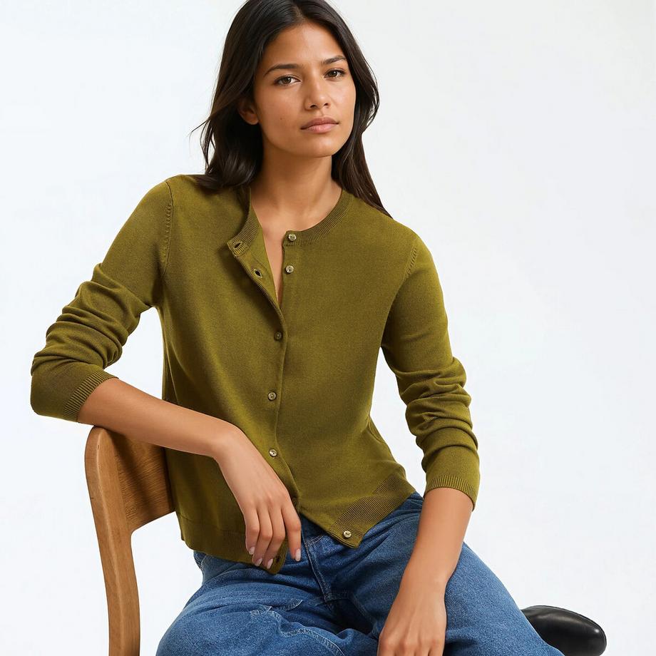 Geknöpfte Strickjacke