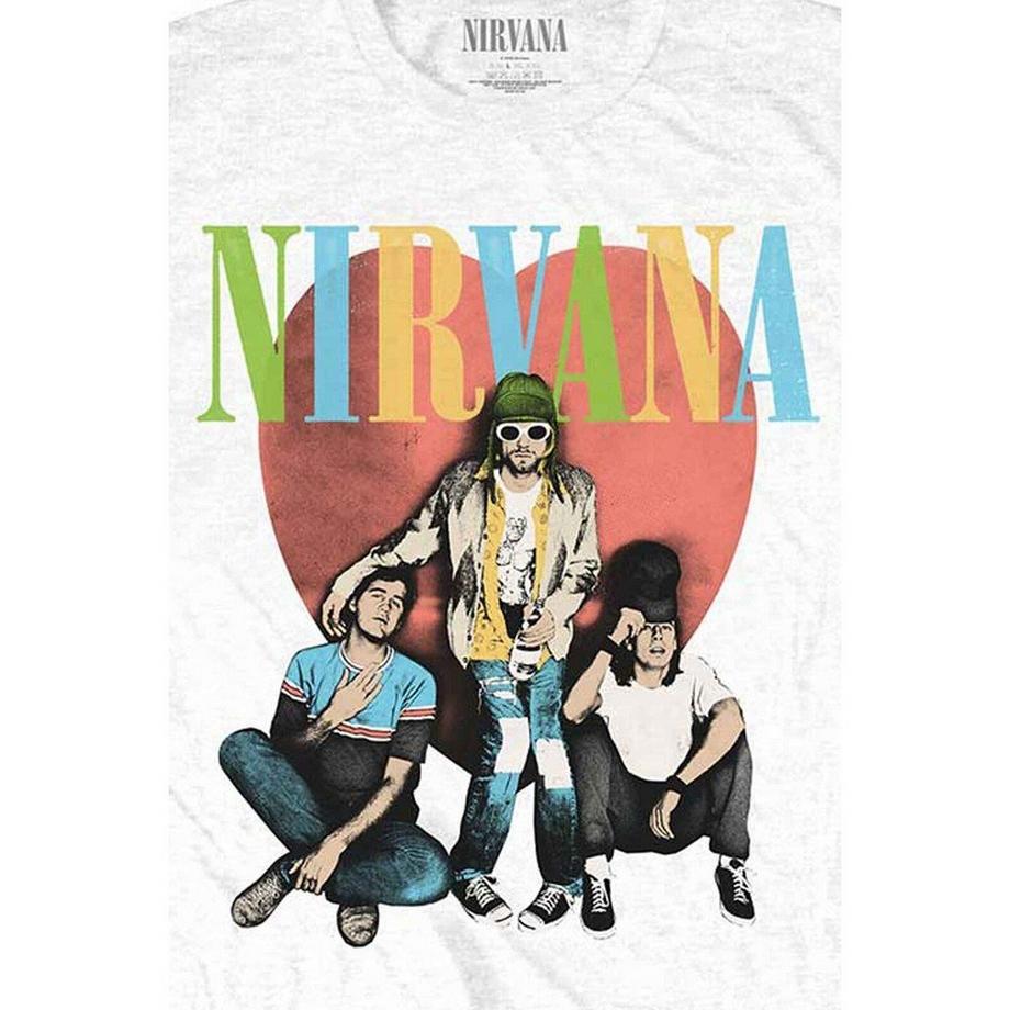 Nirvana Bandfoto Grafikdruck T-Shirt  