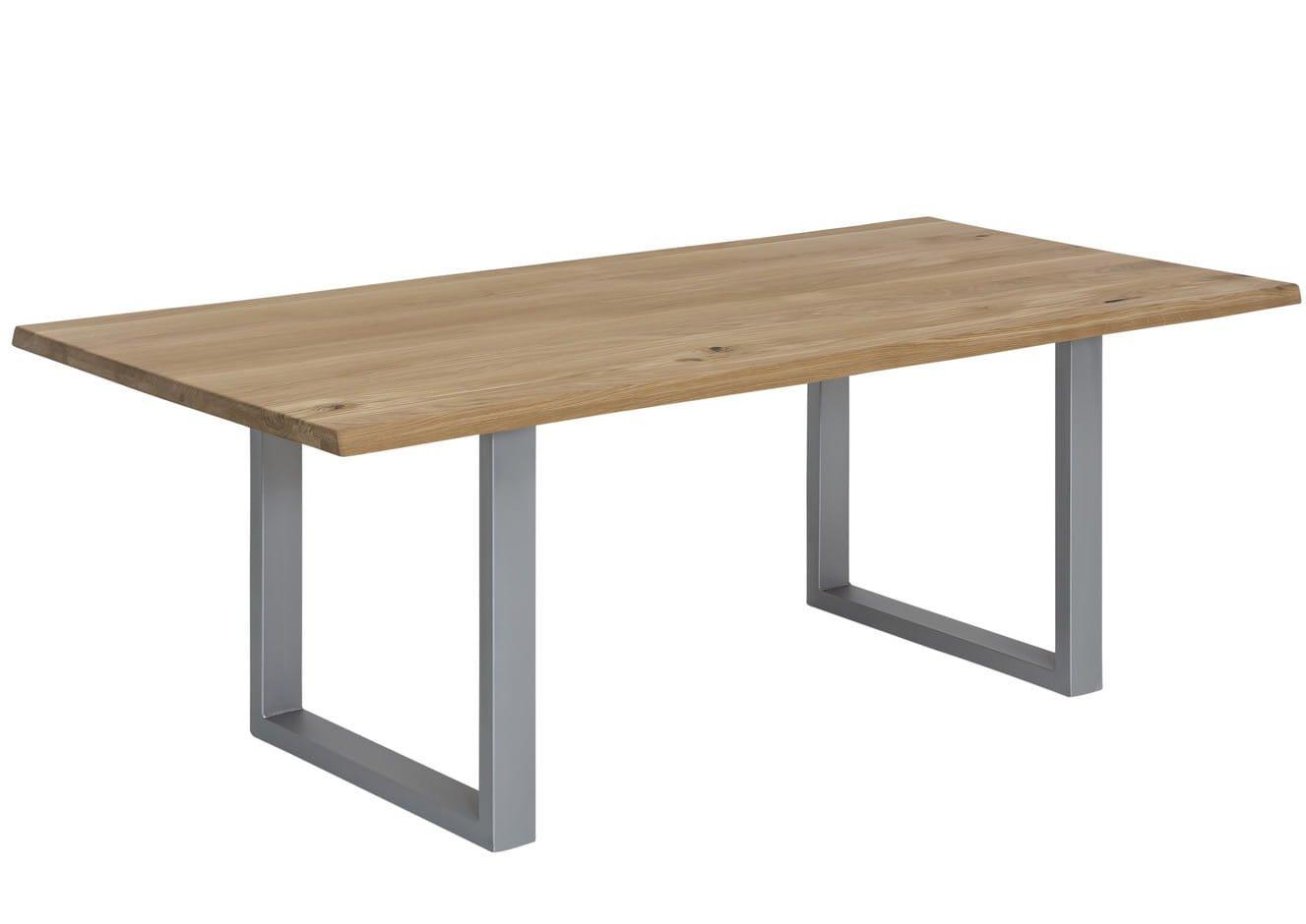 mutoni Tavolo da pranzo unico rovere selvatico argento 180x90  