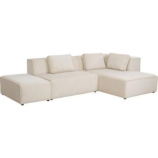 KARE Design Divano angolare Infinity Ottoman Cord crema destra  