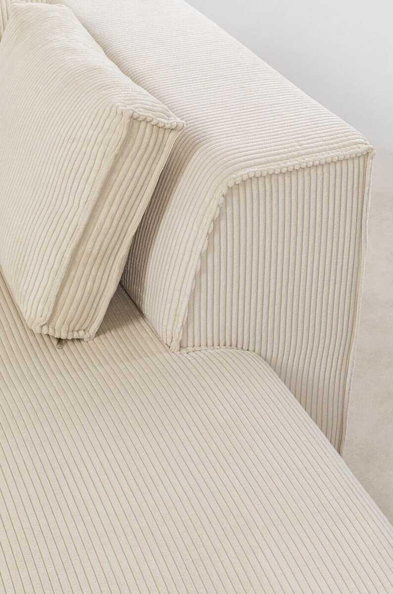 KARE Design Divano angolare Infinity Ottoman Cord crema destra  