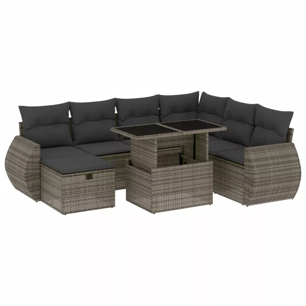 VidaXL - Garten sofagarnitur poly-rattan, One Size, Grau