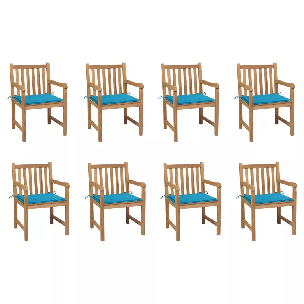 VidaXL - Chaise de jardin bois, One Size, Bleu