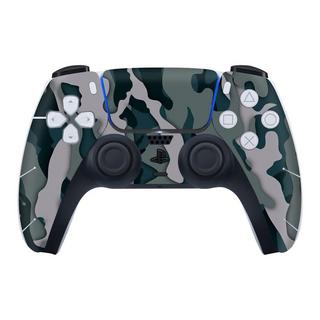 eStore  Pellicola Protettiva per Controller PS5, Camouflage - Verde/Grigio 