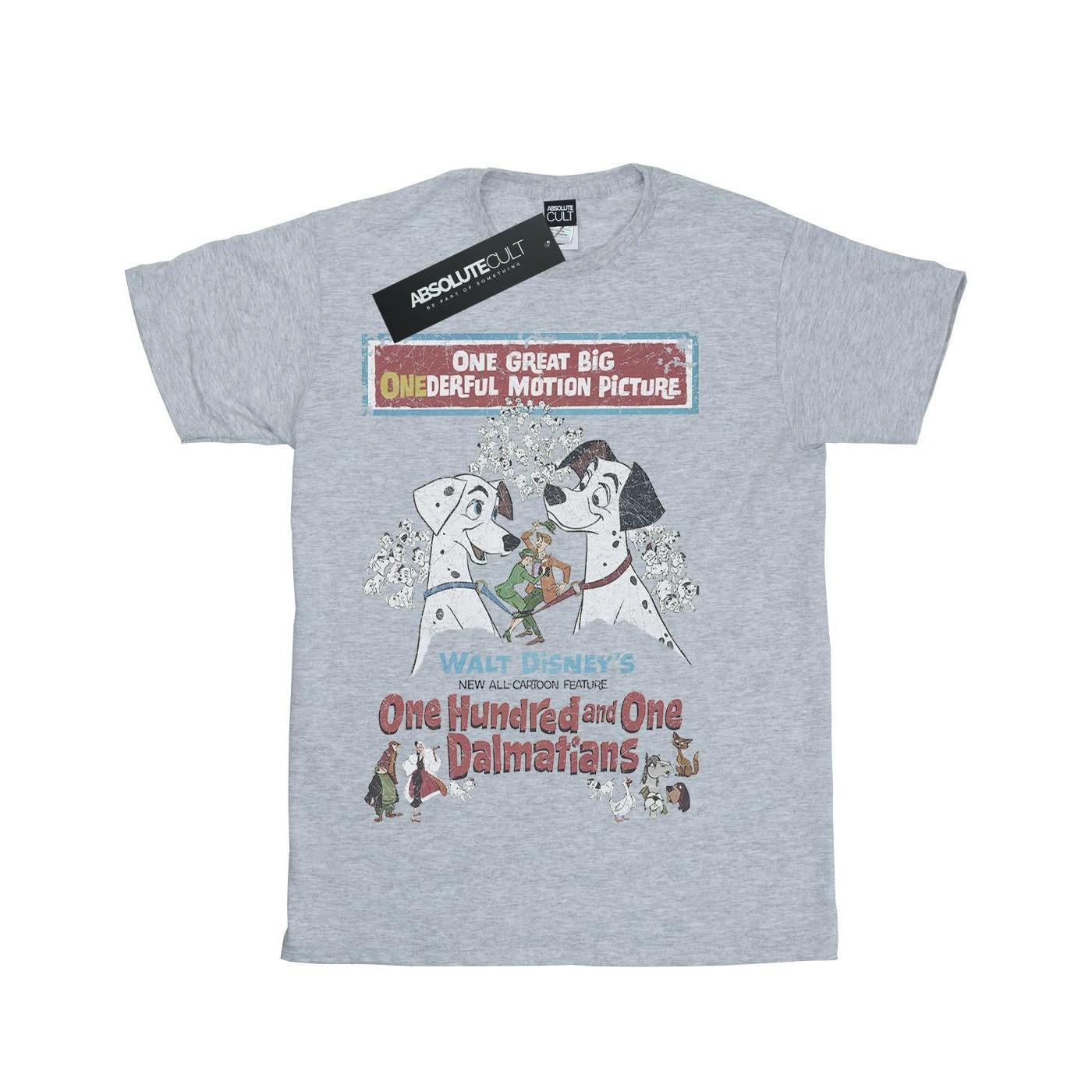 Image of 101 Dalmatians Retro Poster Tshirt Unisex Grau 128