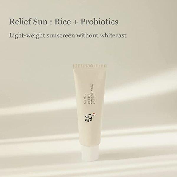 Beauty of Joseon  Relief Sun: Crema solare Riso + Probiotici SPF 50 