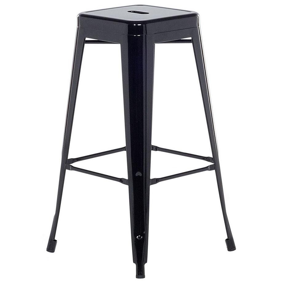 Beliani Lot de 2 tabourets de bar en Acier Industriel CABRILLO  