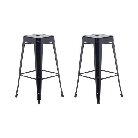 Beliani Lot de 2 tabourets de bar en Acier Moderne CABRILLO  