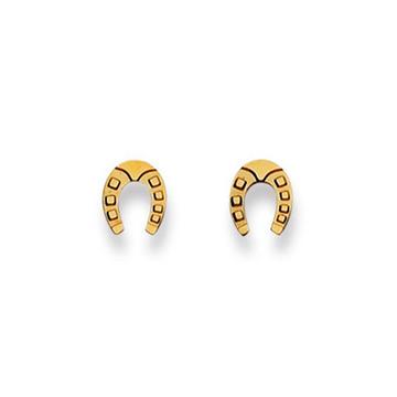 Clous d'oreilles fer à  cheval or jaune 750, 7x6mm