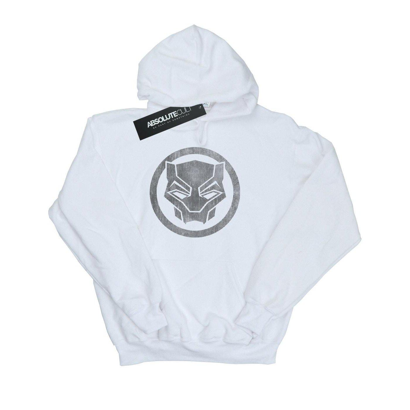 Image of Black Panther Distressed Icon Kapuzenpullover Mädchen Weiss 140/146