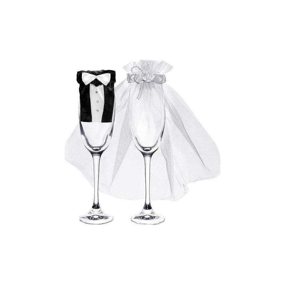 PartyDeco  accessoire de mariage décoration pour verres 