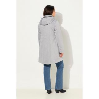 Ulla Popken  Veste technique HYPRAR à capuche, tissu Softshell imperméable, fermeture à glissière à double sens 