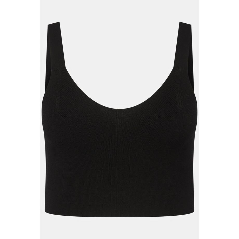 Ulla Popken Bustier in maglia a costine Scollo a V Spalline ampie  