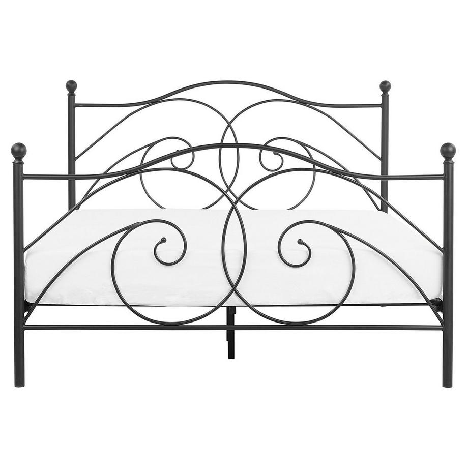 Beliani Lit à lattes en Acier Rétro DINARD  