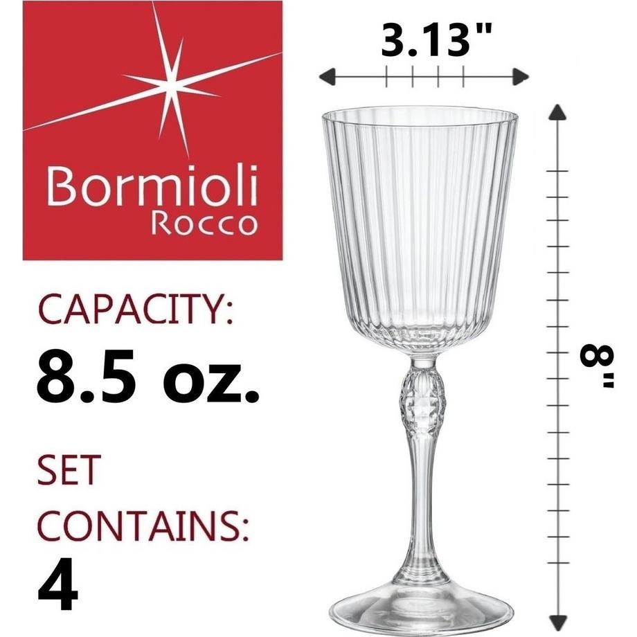 Bormioli Verre à cocktail  America 20s 4 pièces  
