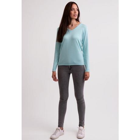 CASH-MERE.CH Seta Cashmere Pullover Scollo a V  