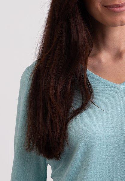 CASH-MERE.CH Seta Cashmere Pullover Scollo a V  