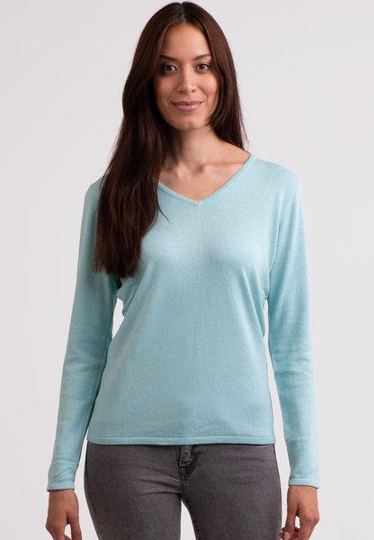 CASH-MERE.CH Seta Cashmere Pullover Scollo a V  