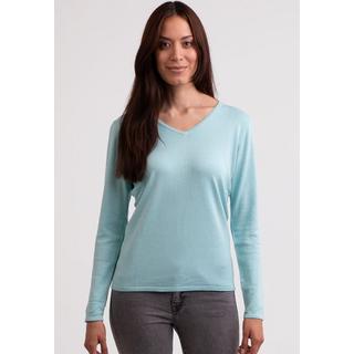 CASH-MERE.CH Seta Cashmere Pullover Scollo a V  