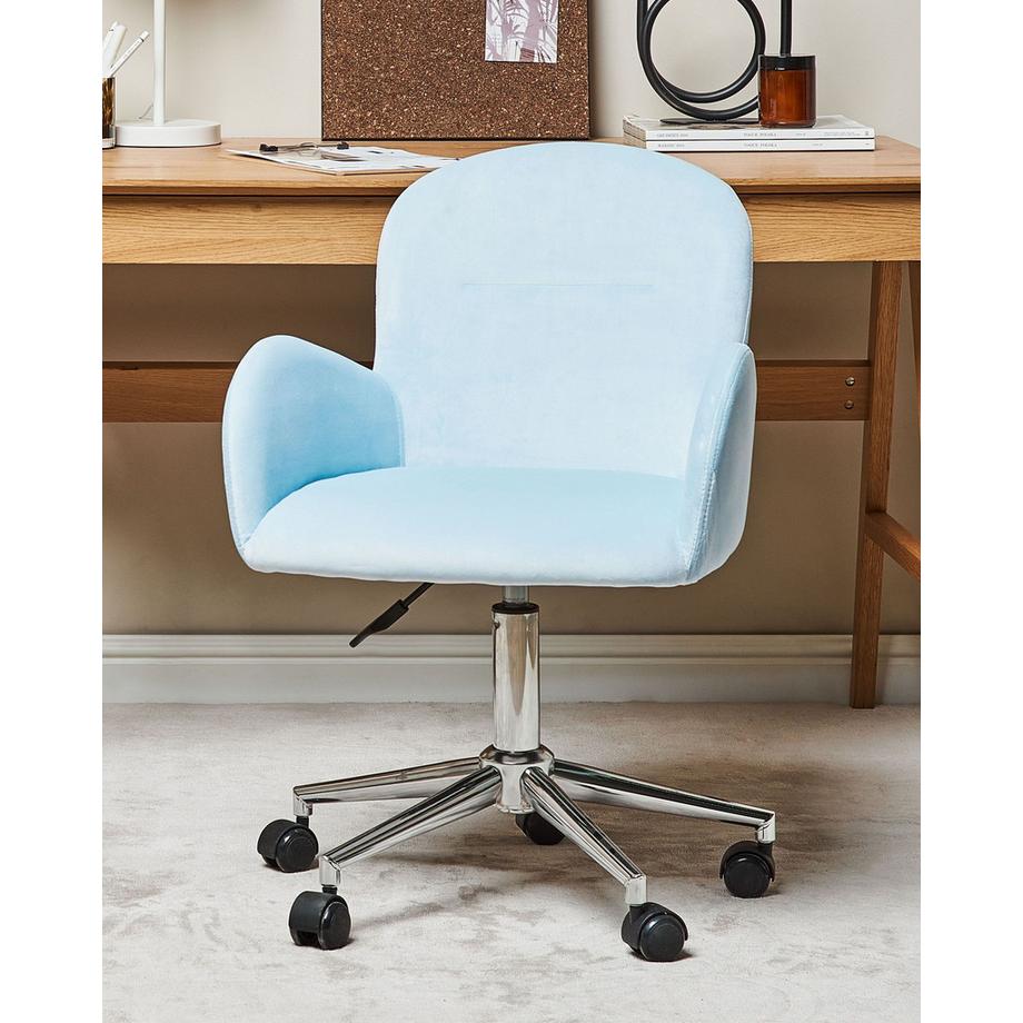 Beliani Chaise de bureau en Velours Scandinave PRIDDY  
