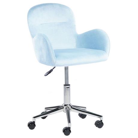 Beliani Chaise de bureau en Velours Traditionnel PRIDDY  