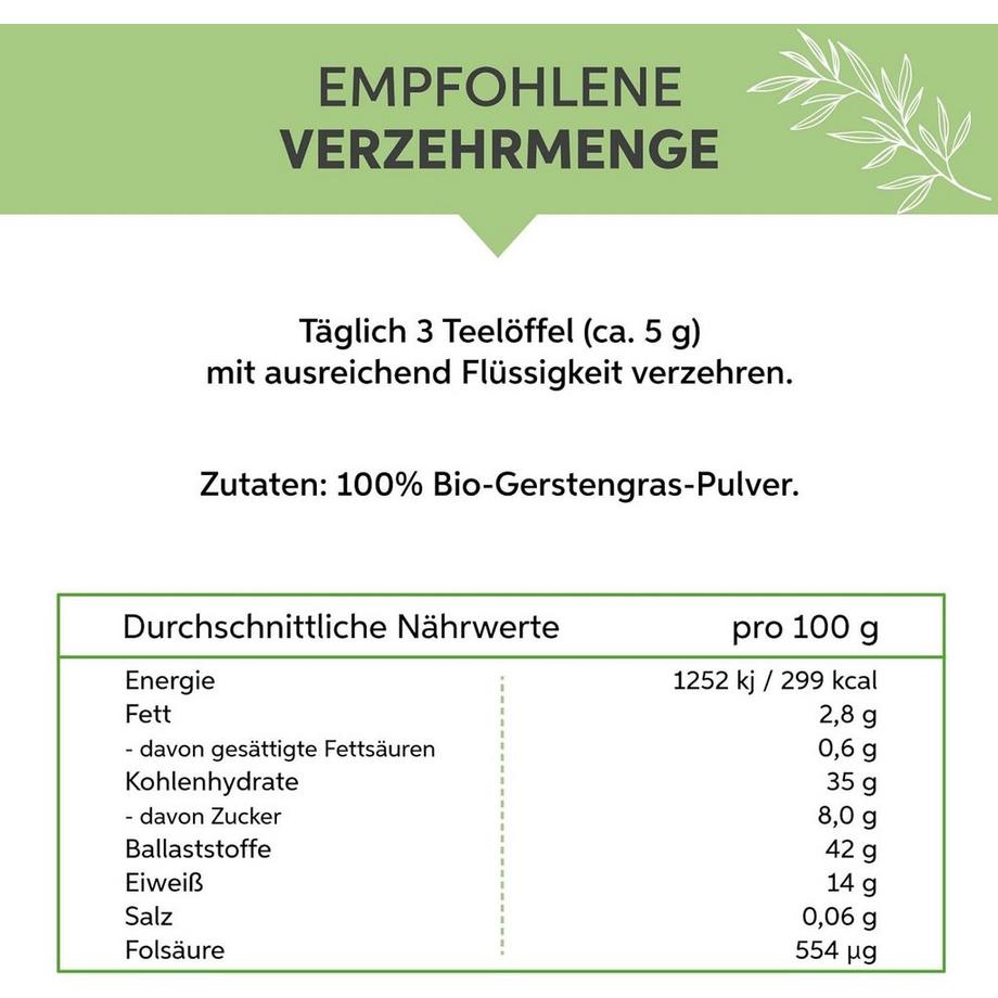 Eltabia  Bio Gerstengras Pulver 