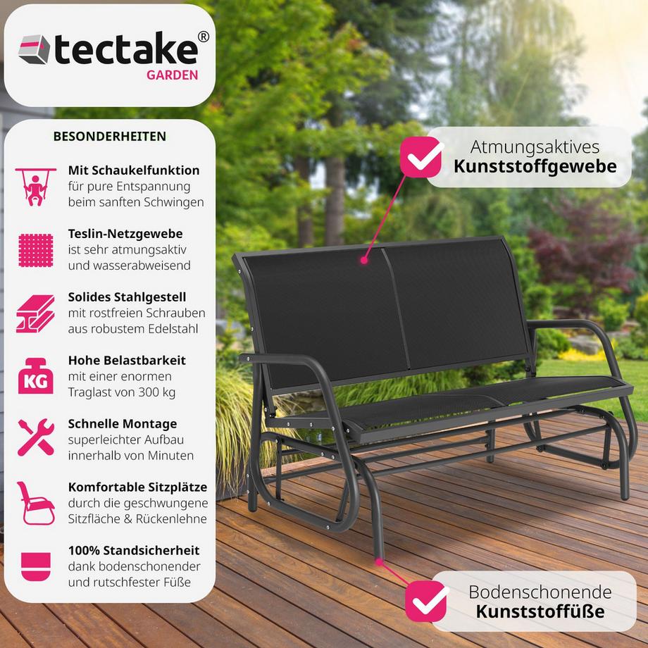 Tectake Schaukelbank Greta 2-Sitzer  