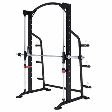 STATION POUR SQUATS ET DÉVELOPPÉ COUCHÉ AVEC RACK DE RANGEMENT | MUSCULATION