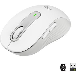 Logitech  Signature M650 - Maus - optisch - 5 Tasten - kabellos - Bluetooth, 2.4 GHz -  Logi Bolt USB-Receiver - Off-White 
