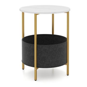 Runder Beistelltisch mit Aufbewahrungskorb