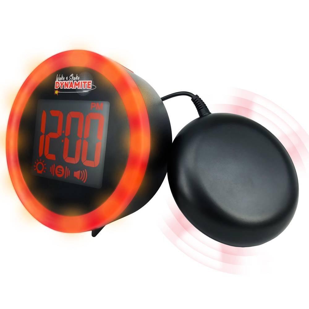 Geemarc Quarz Wecker Schwarz Alarmzeiten 1 USB Anschluss, Extra lauter Weckton  