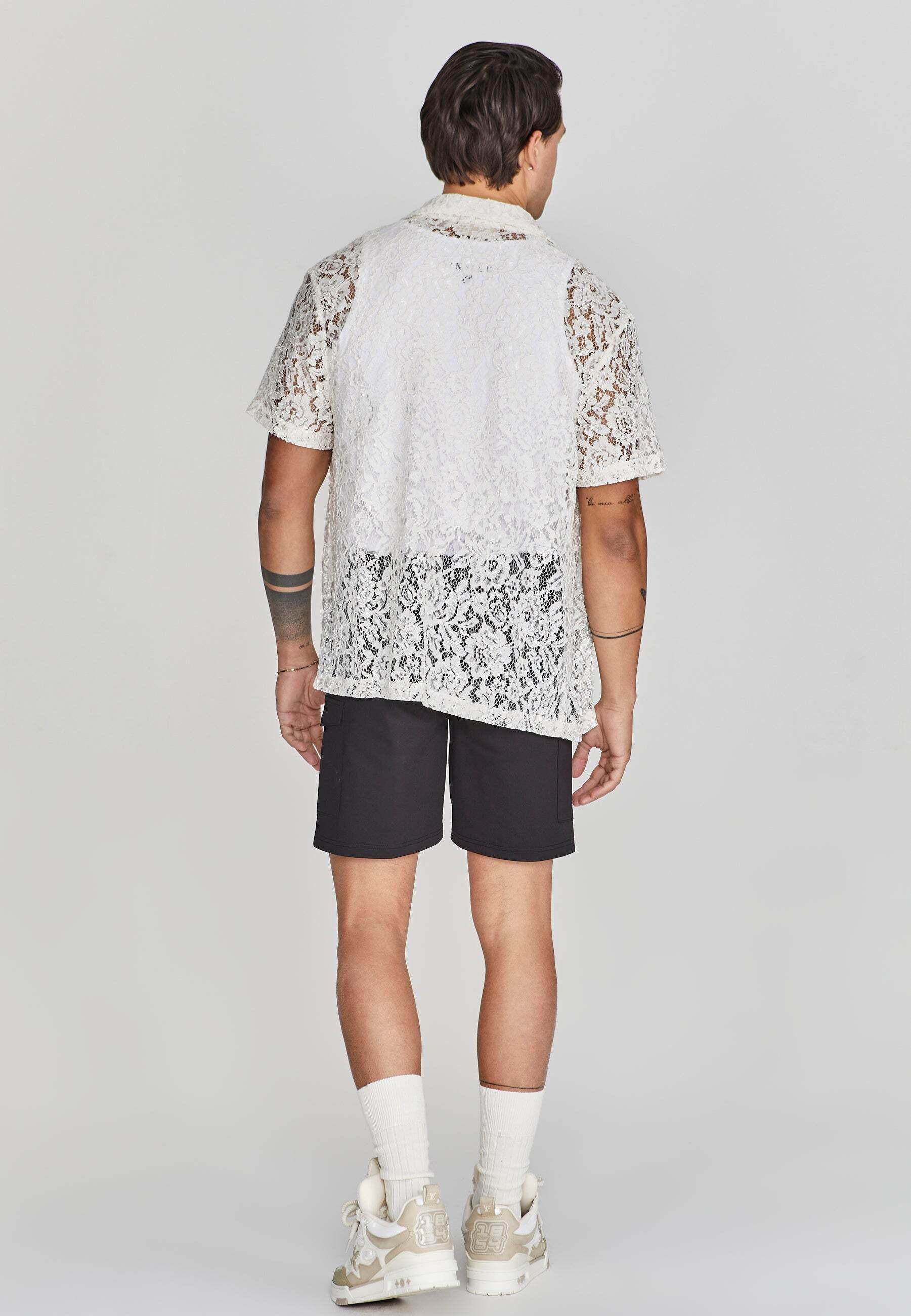 Sik Silk  Kurzarmhemd Lace Resort Shirt 