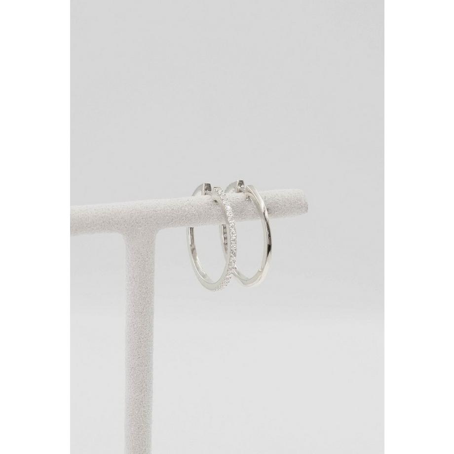 MUAU Schmuck  Creolen Weissgold 750 Brillanten 0.26ct. 21mm 