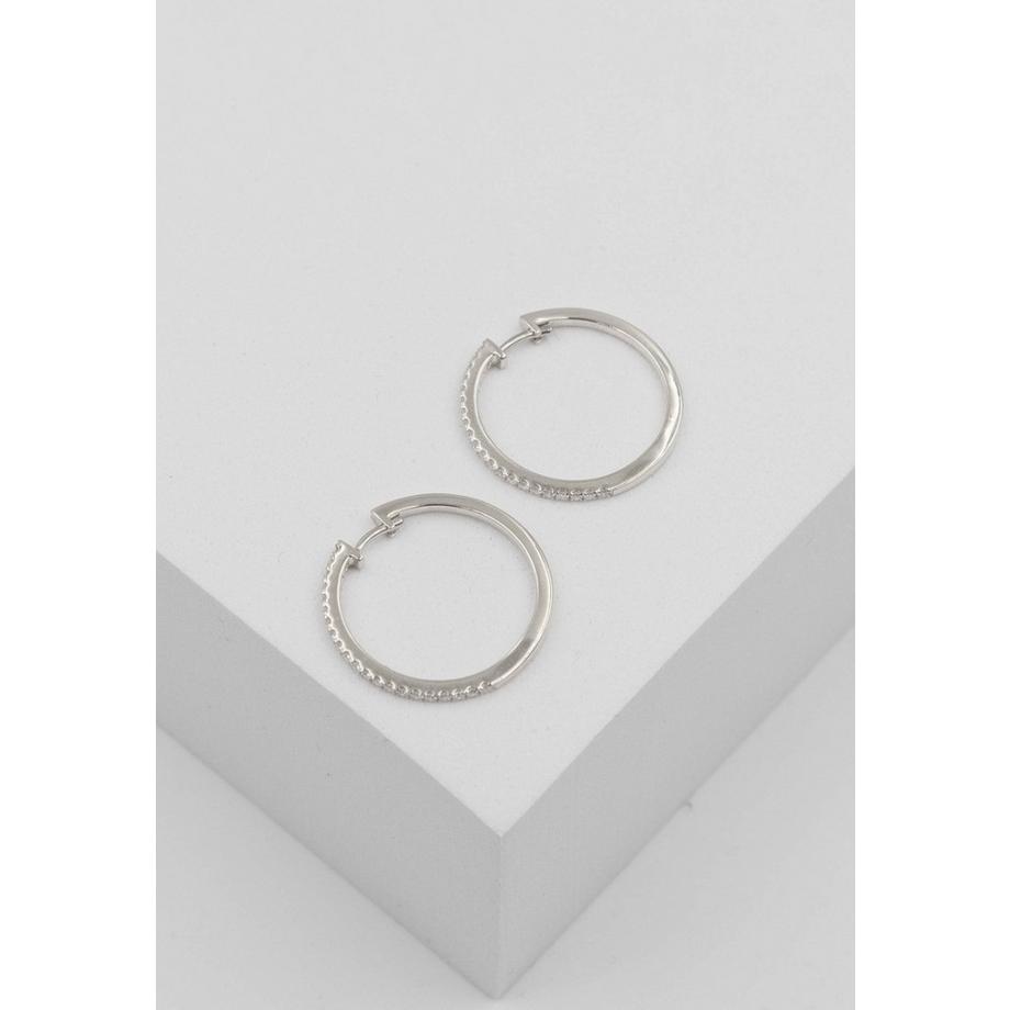 MUAU Schmuck  Creolen Weissgold 750 Brillanten 0.26ct. 21mm 